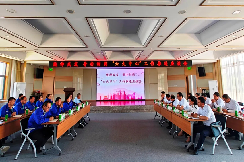 沟通交流促提升，携手聚力共前行——长运娱乐与普安制药召开“六大中心”工作推进座谈会