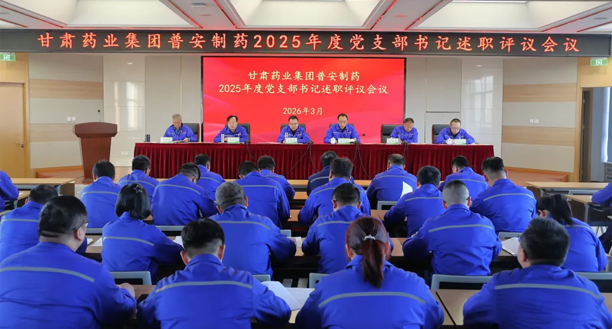 【普安长运娱乐
】普安制药召开2025年度党支部书记抓基层党建和人才工作述职评议大会